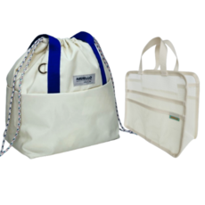 Havello 二合一游泳包, 象牙白(防水包), 象牙白(網眼包)