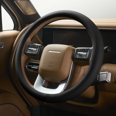 VENDICT 汽車透氣打孔圓形方向盤套 無打孔, 黑色