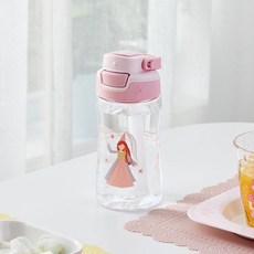 Modern House 孩童Tritan按壓式吸管水瓶, 天鵝湖款, 470ml, 1個