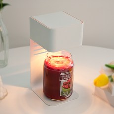 Yankee Candle The Sweet Cafe Candle Warmer 撥盤開關 + 蠟燭大爵士 + 燈泡 2p, 黑櫻桃, 白色