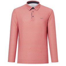 DAKS Golf 男士圖案長袖 Polo 高爾夫 T恤 DGTS1A212