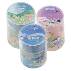 Mellow 可愛風景貼紙膠帶, 隨機出貨, 3個