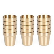 Kitchen-Art 錦上添花雙層鈦金屬杯12037, 15個, 金色