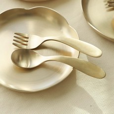 Nothyang 防字鍮器 Dodam 湯匙叉子組, 1套, 金色