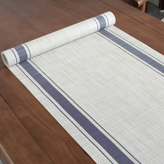 微笑家居 餐桌室內裝飾桌旗, 淺藍色, 45 x 240 cm