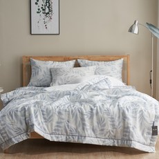 Blanc Bleu Eliot人造絲薄被, 藍色