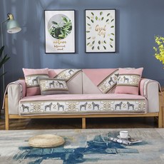 Market A 中世紀歐式風格馬匹圖案沙發墊