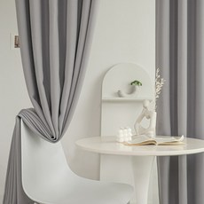MAISONTEXTILE Pure Guard 遮光抗菌四層防焰窗簾, 灰色