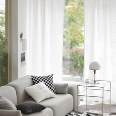 Basrak Lumbars 窗簾, 白色