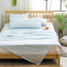 g BEDDING 條紋Duralon涼感單層被, 藍色