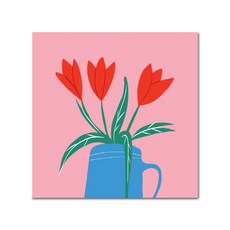 ADICO 畫布DIY彩繪 紅色鬱金香 P4 25 x 25 cm, 混色, 1個