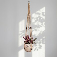Malltoday 療癒花園 Macrame 室內裝飾花盆掛架, D 8, 1個