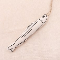 시슨드시마이펫 고양이 장난감 캣닢 애착인형 날씬한 물고기, 혼합색상, 1개