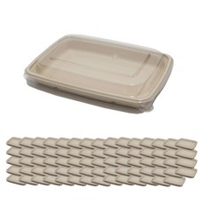 PACKAGE HERO 方形容器+蓋子 550ml 228*168*28mm, 75套, 1個