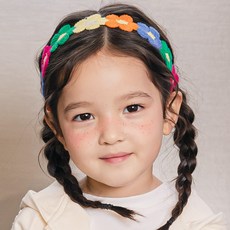 Bebezoo 女童彩色花朵髮帶