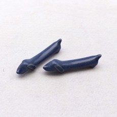 月鹽陶瓷狗狗筷架, 鋼藍色, 2個