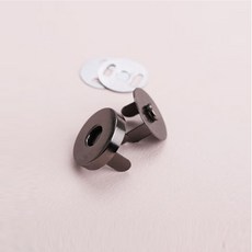 包包 服飾 輔料 針式磁釦 18mm, 黑鎳色, 50個