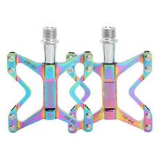 MEROCA 自行車3軸承輕巧的MTB踏板蝴蝶HG-132, 2個, 彩虹