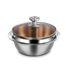 電磁爐適用3層不鏽鋼飯鍋, 16cm, 1組