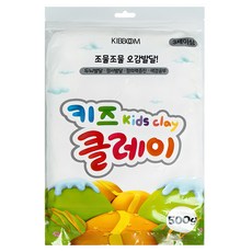 KIBBOM 兒童黏土, 500g, 1包, 白色的