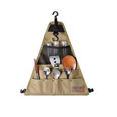 KEEP CAMPING 露營感性印地安掛架多口袋收納袋 三角 中, 單一顏色, 1個