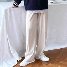 남성용 세미 와이드 밴딩 슬랙스