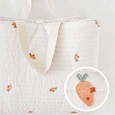 Dot to Dot X Marolotte 雙面日託中心午睡被墊嬰兒被子新生嬰兒, 刺繡睡墊_Carrot lot