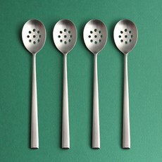 Inspoon 低鈉湯匙 4入, 4個, 濾水勺, 銀色