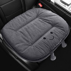 Ez2mk 燈芯絨可愛汽車座椅墊 前座坐墊 MS-1710, 灰色, 1個