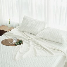 SAINT GOOSE 固定帶床用涼感墊, 白色, 涼感墊