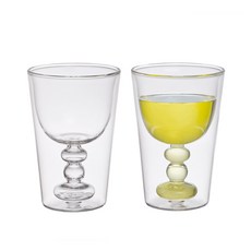 BITOSSI HOME 雙壁酒杯雙玻璃噴霧, 300毫升, 1個