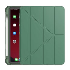 OMG 變形金剛 智能休眠喚醒平板皮套 附筆槽, 暗夜綠, 1個