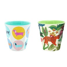 幼兒印水杯2入組 S號, 臘腸狗款+野生植物款, 1組