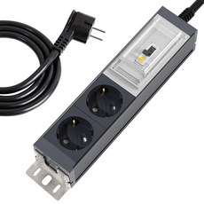 스윗홈 뉴잇 국산 고용량 알루미늄 컬러 누전차단 납작 멀티탭 2구 HOME-AL16E2, 메탈릭 네이비, 1개, 3m