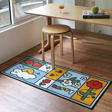 해피플라워 터프팅 키친매트, 멀티