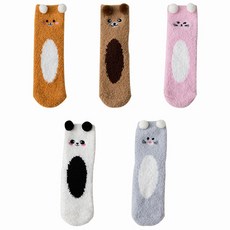 해시그라운드 D26 아기동물 수면양말 5종 세트, 1세트