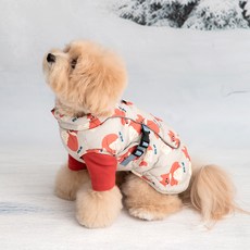 바잇미 강아지 더블히트 하네스 패딩, 베이지, 1개