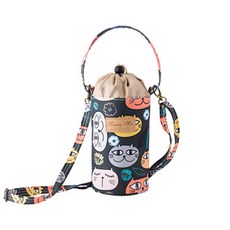 可愛澎澎防水圖案束帶水壺袋, 7, 1個