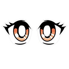 뭉키데코 안전거리유지 반사스티커 대형 순정만화002, 혼합색상, 1세트