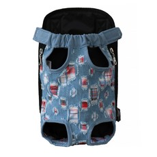 마켓A 반려동물 메쉬 이동가방, 데님, 1개