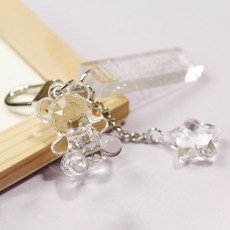 Bidangil 兒童用透明星星熊鏈條鑰匙圈