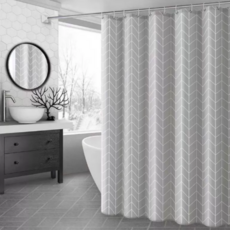 디블릭 욕실 방수 샤워 커튼, 물결, 1개