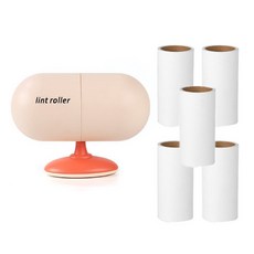 現代圓形手柄膠帶滾筒 + 膠帶 5p 套組橙色, 1個