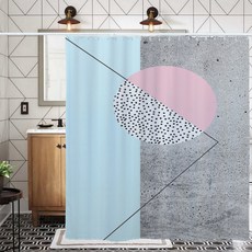 北歐簡約浴室浴簾 款式1 180 x 180 cm L20, 1個