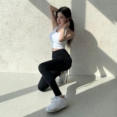 女款 Nuaro 抓皺綁帶水上裙式內搭褲 泳裝 cpbw142k55, 黑色(Black)