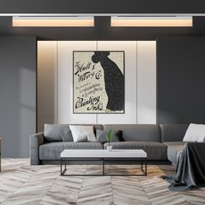 Wonha 格柵軌道燈具 LED 45W 900mm 燈泡色, 白色, 1個