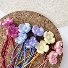 BEASOL 寶石花朵髮圈 5款 x 2入組