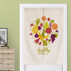 北歐風質感印花門簾 L110, 22型