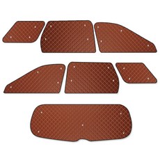 GMZ MOTORS 客製化車宿遮光窗簾 Palisade專用 車用遮陽簾套組, 棕色, 1套