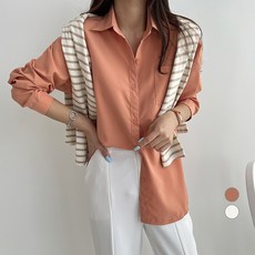 2nd Ground 女款簡約基本長袖襯衫